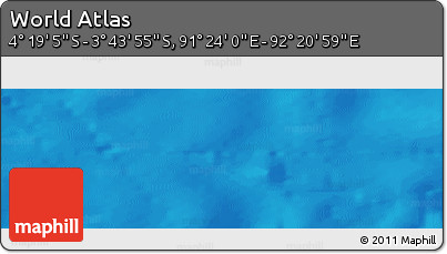 Physical Panoramic Map of the Area around 4° 1' 30" S, 91° 52' 30" E
