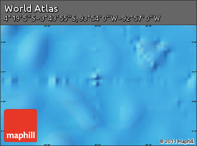 Physical Map of the Area around 4° 1' 30" S, 93° 25' 30" W