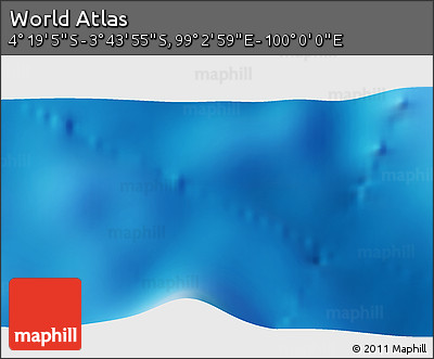 Physical 3D Map of the Area around 4° 1' 30" S, 99° 31' 30" E