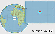Savanna Style Location Map of the area around 4° 32' 58" S, 0° 46' 30" W