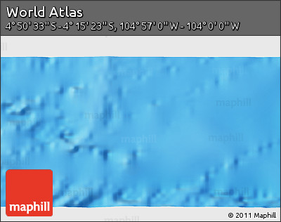 Physical 3D Map of the Area around 4° 32' 58" S, 104° 28' 29" W