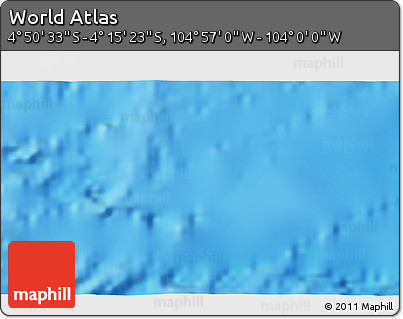 Physical 3D Map of the Area around 4° 32' 58" S, 104° 28' 29" W