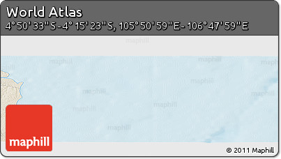 Shaded Relief Panoramic Map of the Area around 4° 32' 58" S, 106° 19' 29" E