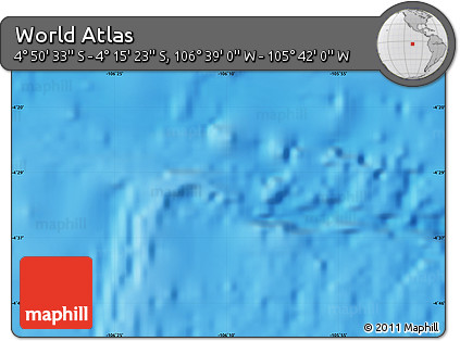 Physical Map of the Area around 4° 32' 58" S, 106° 10' 30" W