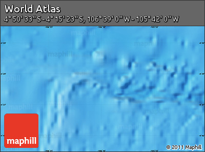 Physical Map of the Area around 4° 32' 58" S, 106° 10' 30" W