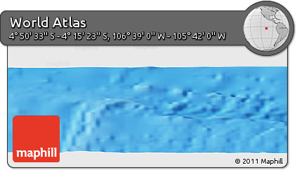 Physical Panoramic Map of the Area around 4° 32' 58" S, 106° 10' 30" W