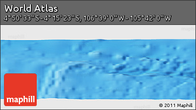 Physical Panoramic Map of the Area around 4° 32' 58" S, 106° 10' 30" W