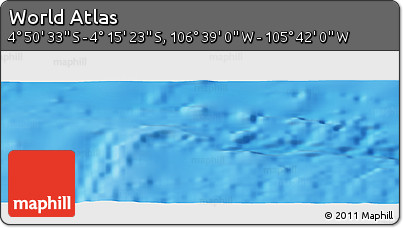 Physical Panoramic Map of the Area around 4° 32' 58" S, 106° 10' 30" W