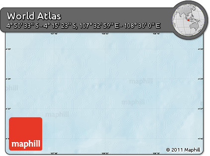 Physical Map of the Area around 4° 32' 58" S, 108° 1' 30" E