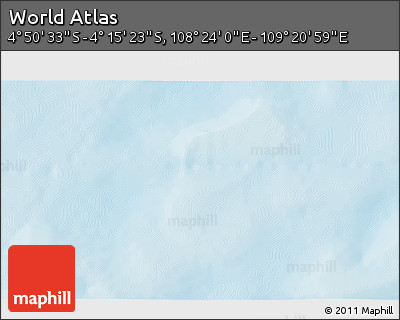 Physical 3D Map of the Area around 4° 32' 58" S, 108° 52' 30" E