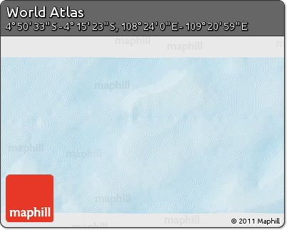 Physical 3D Map of the Area around 4° 32' 58" S, 108° 52' 30" E