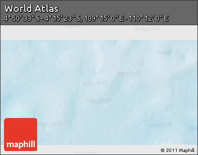 Physical 3D Map of the Area around 4° 32' 58" S, 109° 43' 29" E