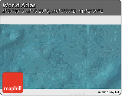 Satellite 3D Map of the Area around 4° 32' 58" S, 110° 34' 29" E