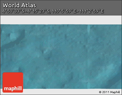 Satellite 3D Map of the Area around 4° 32' 58" S, 110° 34' 29" E