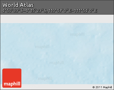 Physical 3D Map of the Area around 4° 32' 58" S, 111° 25' 30" E