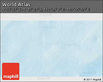 Physical 3D Map of the Area around 4° 32' 58" S, 113° 7' 30" E