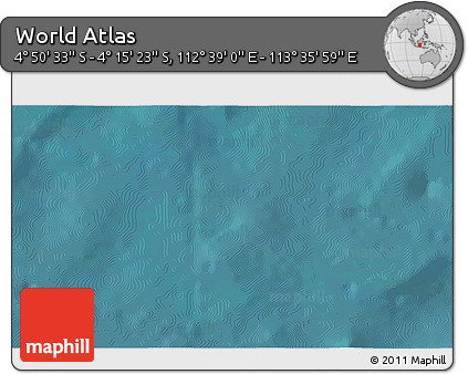 Satellite 3D Map of the Area around 4° 32' 58" S, 113° 7' 30" E