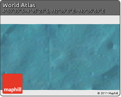 Satellite 3D Map of the Area around 4° 32' 58" S, 113° 7' 30" E