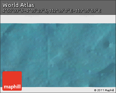 Satellite 3D Map of the Area around 4° 32' 58" S, 113° 7' 30" E