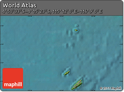 Satellite Map of the Area around 4° 32' 58" S, 115° 40' 30" E