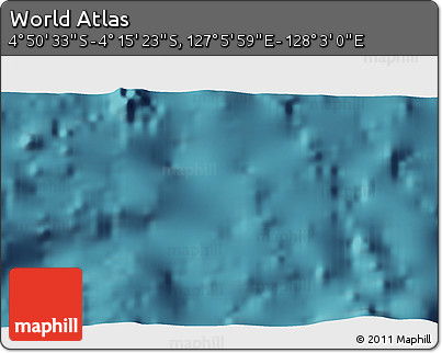 Satellite 3D Map of the Area around 4° 32' 58" S, 127° 34' 30" E
