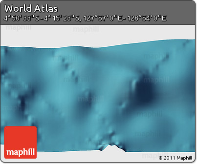 Satellite 3D Map of the Area around 4° 32' 58" S, 128° 25' 30" E