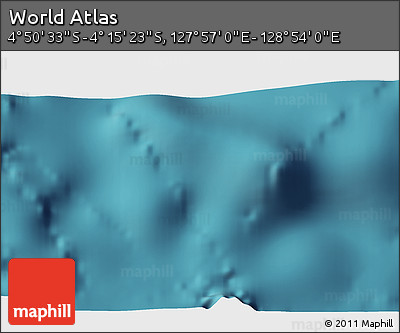 Satellite 3D Map of the Area around 4° 32' 58" S, 128° 25' 30" E