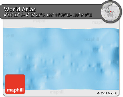Physical 3D Map of the Area around 4° 32' 58" S, 132° 40' 30" E