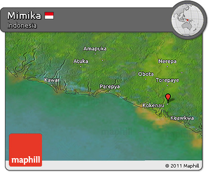 Satellite 3D Map of Mimika