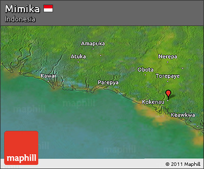Satellite 3D Map of Mimika