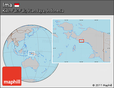 Gray Location Map of Ima