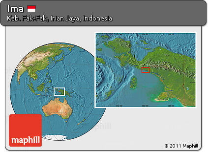 Satellite Location Map of Ima