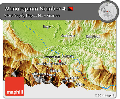Physical 3D Map of Wimurapmin Number 4