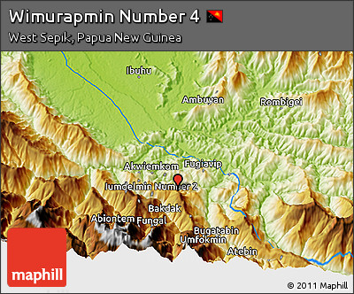 Physical 3D Map of Wimurapmin Number 4