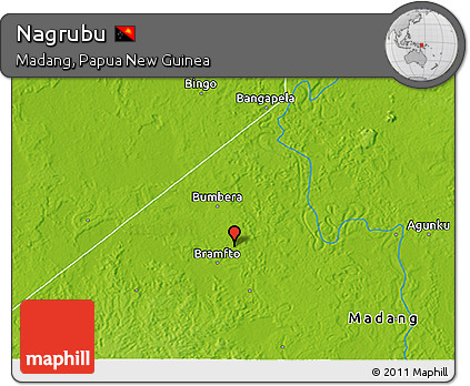 Physical 3D Map of Nagrubu