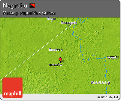 Physical 3D Map of Nagrubu