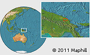 Satellite Location Map of the area around 4° 32' 58" S, 144° 34' 29" E