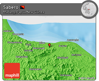 Political 3D Map of Sabero