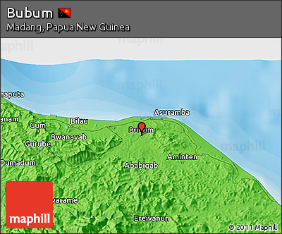 Political 3D Map of Bubum