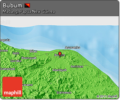Political 3D Map of Bubum