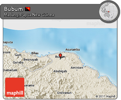 Shaded Relief 3D Map of Bubum