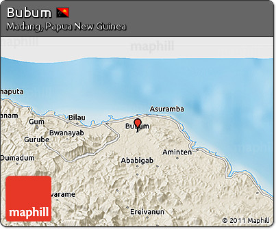 Shaded Relief 3D Map of Bubum