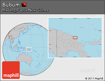 Gray Location Map of Bubum