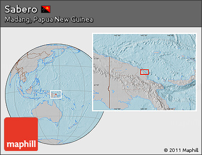 Gray Location Map of Sabero, hill shading