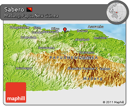 Physical Panoramic Map of Sabero