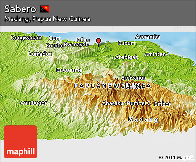 Physical Panoramic Map of Sabero