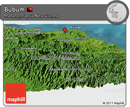 Satellite Panoramic Map of Bubum
