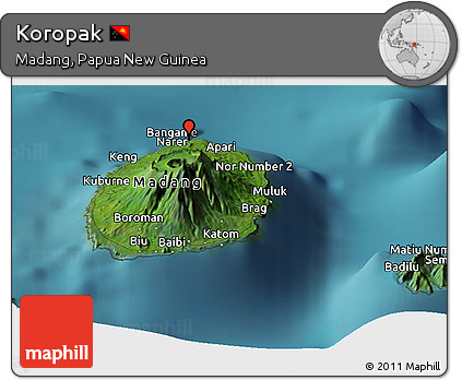 Satellite Panoramic Map of Koropak