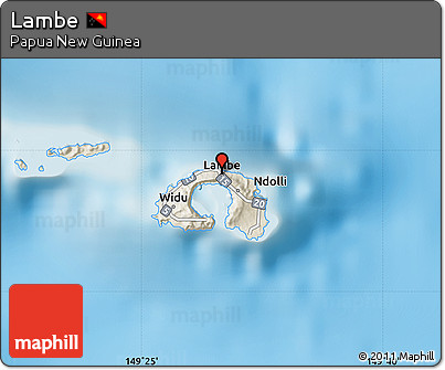 Shaded Relief Map of Lambe