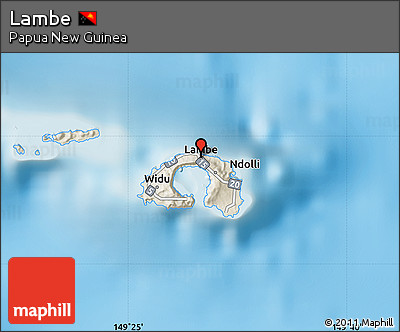 Shaded Relief Map of Lambe